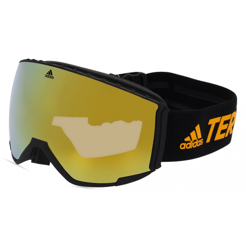 Adidas SP0039  Unisex-Skibrille Vollrand Monoscheibe Kunststoff-Gestell, schwarz