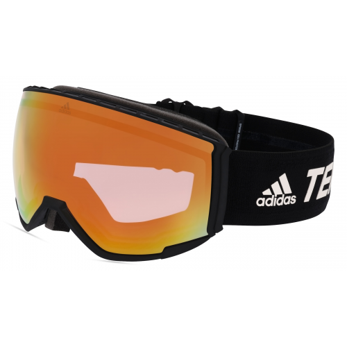 Adidas SP0039  Unisex-Skibrille Vollrand Monoscheibe Kunststoff-Gestell, schwarz