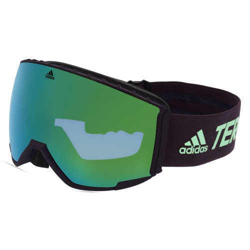 Adidas SP0039  Unisex-Skibrille Vollrand Monoscheibe Kunststoff-Gestell, schwarz