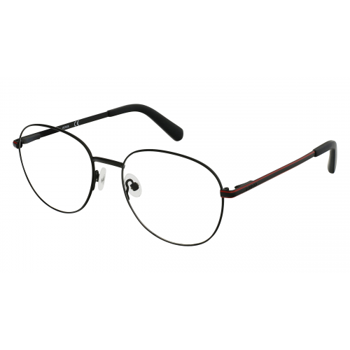 Guess GU50035 Unisex-Brille inkl. Gläser Vollrand Rund Metall-Gestell 53mm/18mm/145mm, schwarz