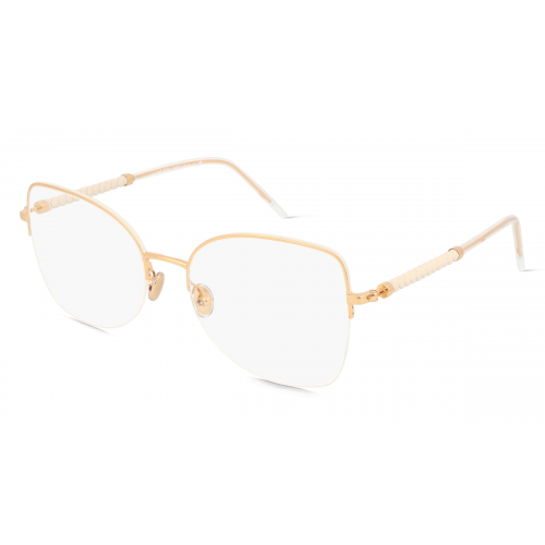 Tod's TO5264 Unisex-Brille inkl. Gläser Halbrand Cateye Metall-Gestell 56mm/18mm/140mm, gold