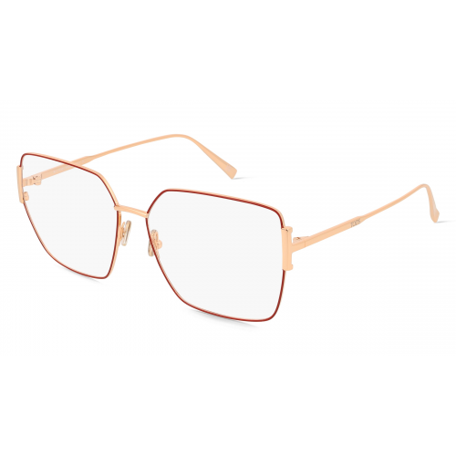 Tod's TO5272 Damen-Brille inkl. Gläser Vollrand Eckig Metall-Gestell 56mm/14mm/140mm, rot