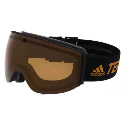 Adidas SP0053  Unisex-Skibrille Vollrand Monoscheibe Kunststoff-Gestell, schwarz