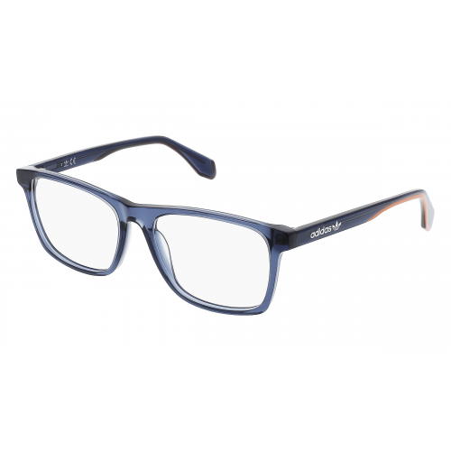 Adidas Originals OR5022 Unisex-Brille inkl. Gläser Vollrand Eckig Kunststoff-Gestell 55mm/17mm/145mm, Blau