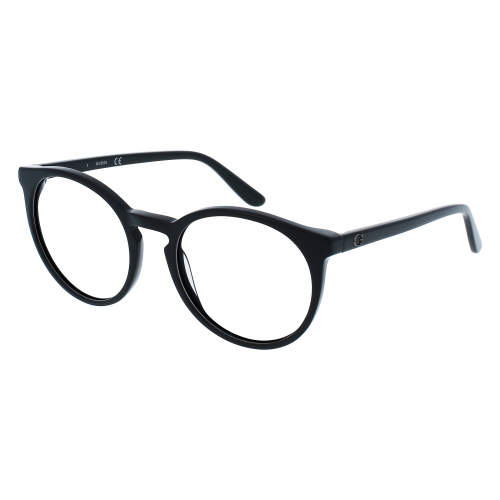 Guess GU2870 Unisex-Brille inkl. Gläser Vollrand Rund Kunststoff-Gestell 53mm/19mm/140mm, schwarz