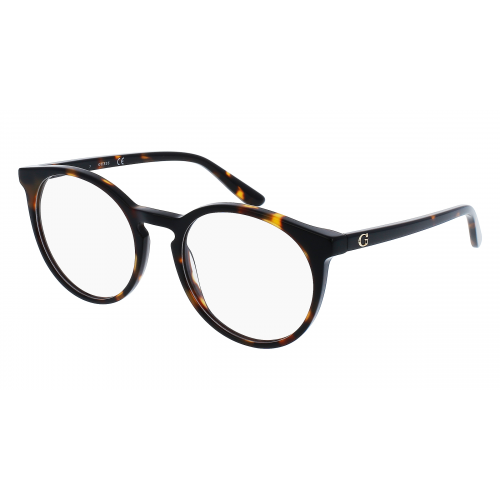 Guess GU2870 Unisex-Brille inkl. Gläser Vollrand Rund Kunststoff-Gestell 53mm/19mm/140mm, braun