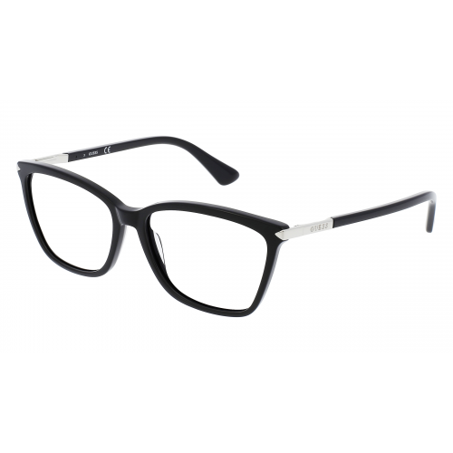 Guess GU2880 Unisex-Brille inkl. Gläser Vollrand Cateye Kunststoff-Gestell 54mm/15mm/140mm, schwarz