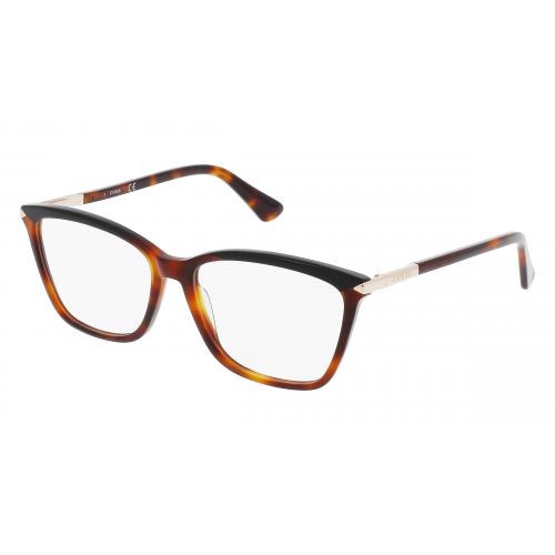 Guess GU2880 Unisex-Brille inkl. Gläser Vollrand Cateye Kunststoff-Gestell 54mm/15mm/140mm, braun