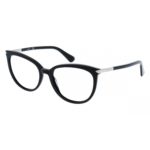 Guess GU2881 Unisex-Brille inkl. Gläser Vollrand Cateye Kunststoff-Gestell 53mm/17mm/140mm, schwarz