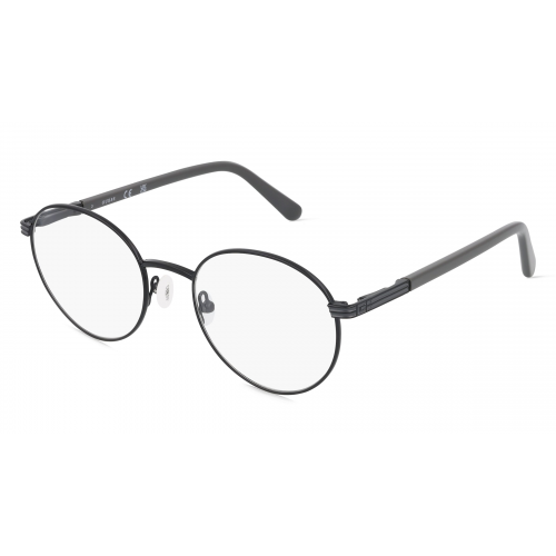 Guess GU50043 Unisex-Brille inkl. Gläser Vollrand Rund Metall-Gestell 51mm/20mm/145mm, schwarz