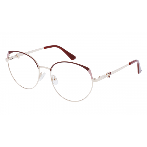 Guess GU2867 Unisex-Brille inkl. Gläser Vollrand Cateye Metall-Gestell 53mm/17mm/140mm, rot