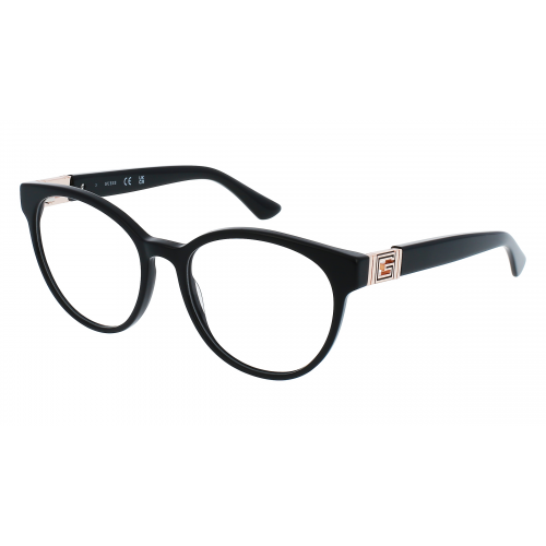 Guess GU2909 Unisex-Brille inkl. Gläser Vollrand Rund Kunststoff-Gestell 53mm/17mm/140mm, schwarz