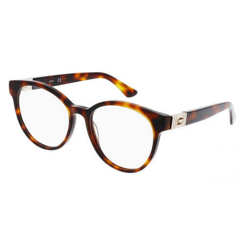 Guess GU2909 Unisex-Brille inkl. Gläser Vollrand Rund Kunststoff-Gestell 53mm/17mm/140mm, braun