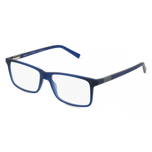 Timberland TB1765 Unisex-Brille inkl. Gläser Vollrand Rechteckig Kunststoff-Gestell 54mm/16mm/145mm, blau