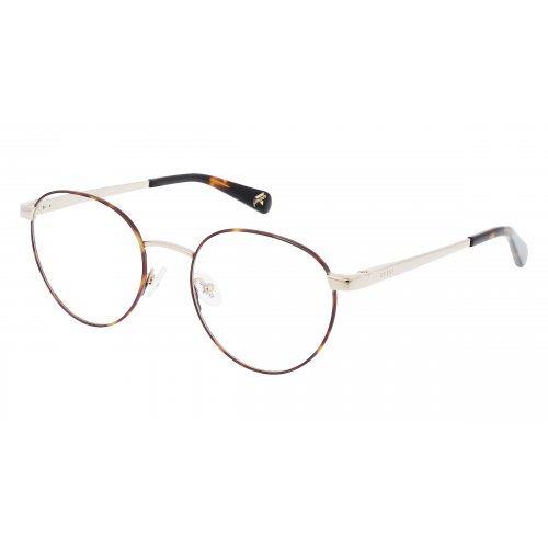 Guess GU5221 Unisex-Brille inkl. Gläser Vollrand Panto Metall-Gestell 51mm/19mm/145mm, braun