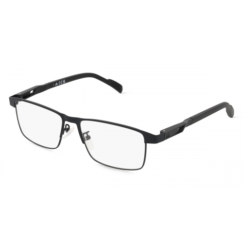 Adidas SP5023 Unisex-Brille inkl. Gläser Vollrand Rechteckig Metall-Gestell 54mm/15mm/140mm, schwarz