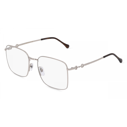 Gucci GG0951O Unisex-Brille inkl. Gläser Vollrand Eckig Metall-Gestell 57mm/19mm/145mm, silber