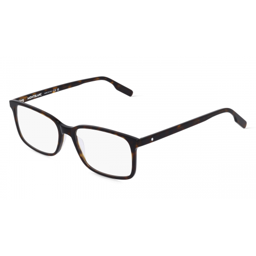 Montblanc MB0152O Herren-Brille inkl. Gläser Vollrand Rechteckig Acetat-Gestell 56mm/17mm/145mm, braun