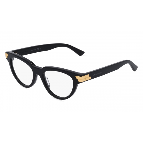 Bottega Veneta BV1106O Unisex-Brille inkl. Gläser Vollrand Butterfly Kunststoff-Gestell 52mm/18mm/140mm, schwarz