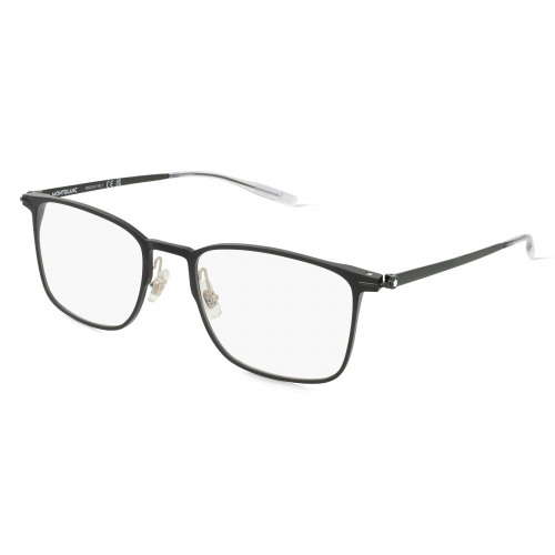 Montblanc MB0193O Herren-Brille inkl. Gläser Vollrand Rechteckig Metall-Gestell 55mm/20mm/145mm, Schwarz