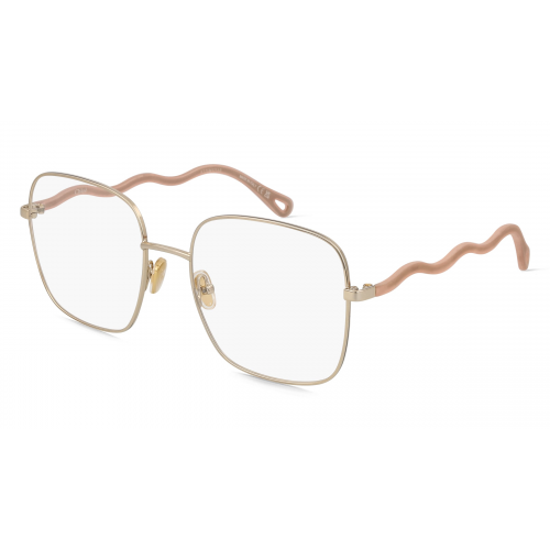 Chloé CH0056O Unisex-Brille inkl. Gläser Vollrand Eckig Metall-Gestell 55mm/19mm/140mm, gold