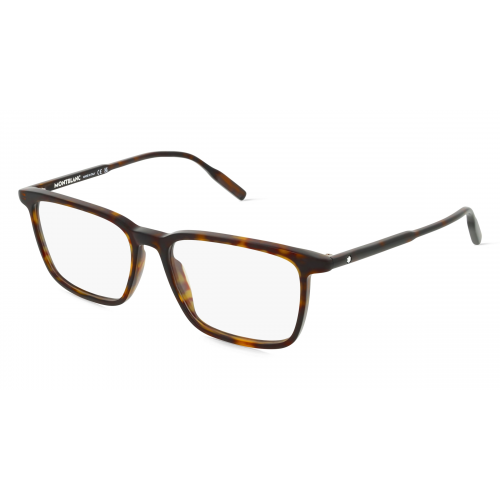 Montblanc MB0197O Herren-Brille inkl. Gläser Vollrand Rechteckig Acetat-Gestell 56mm/17mm/150mm, braun