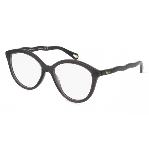 Chloé CH0089O Unisex-Brille inkl. Gläser Vollrand Cateye Acetat-Gestell 54mm/16mm/145mm, grau