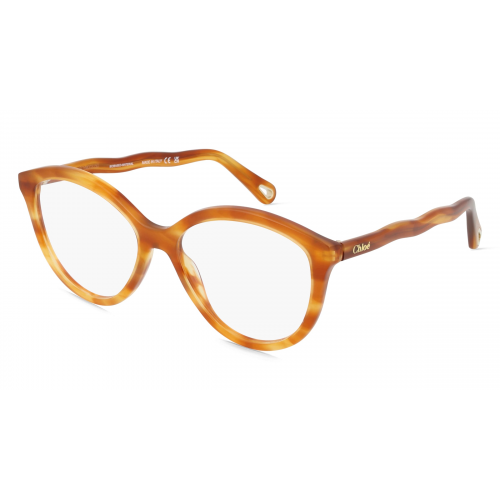 Chloé CH0089O Unisex-Brille inkl. Gläser Vollrand Cateye Acetat-Gestell 54mm/16mm/145mm, braun