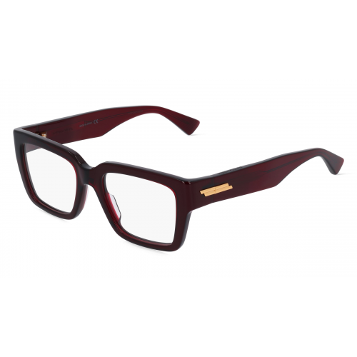 Bottega Veneta BV1153O Unisex-Brille inkl. Gläser Vollrand Eckig Kunststoff-Gestell 51mm/18mm/140mm, rot