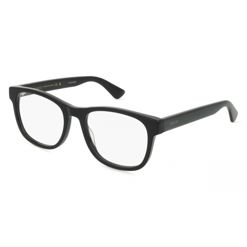 Gucci GG0004ON Unisex-Brille inkl. Gläser Vollrand Eckig Kunststoff-Gestell 53mm/19mm/145mm, schwarz