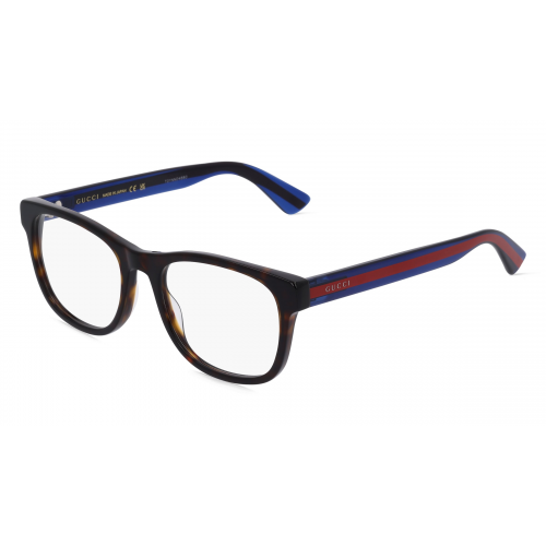 Gucci GG0004ON Unisex-Brille inkl. Gläser Vollrand Eckig Kunststoff-Gestell 53mm/19mm/145mm, braun