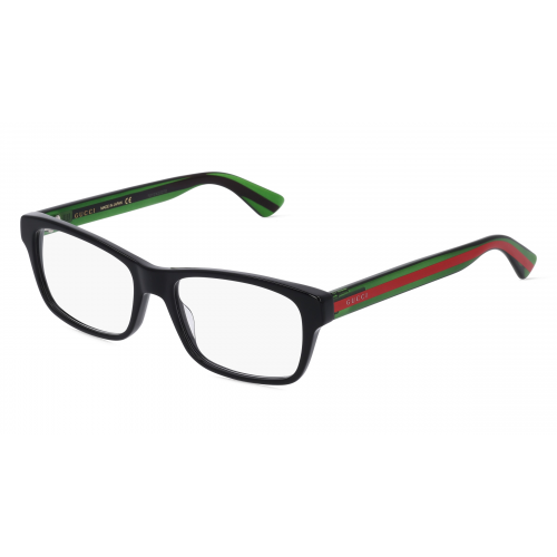 Gucci GG0006ON Herren-Brille inkl. Gläser Vollrand Eckig Kunststoff-Gestell 55mm/18mm/145mm, schwarz