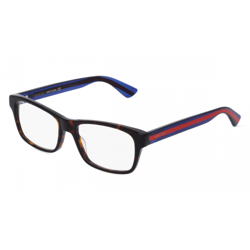 Gucci GG0006ON Herren-Brille inkl. Gläser Vollrand Eckig Kunststoff-Gestell 55mm/18mm/145mm, braun