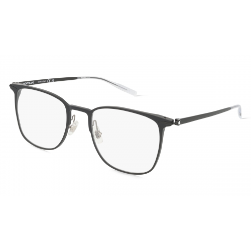 Montblanc MB0232O Unisex-Brille inkl. Gläser Vollrand Eckig Edelstahl-Gestell 53mm/21mm/145mm, schwarz