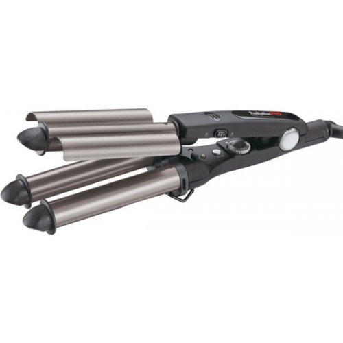 BaByliss Pro Frisiereisen Triple Barrel Waver Titanium Turmalin - Schwarz (BAB2269TTE)