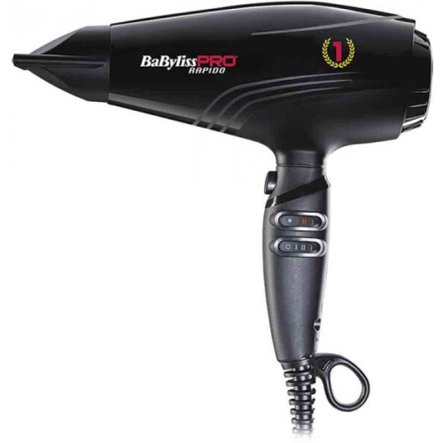 BaByliss Pro Haartrockner Rapido 2200 Watt, Schwarz (BAB7000IE)