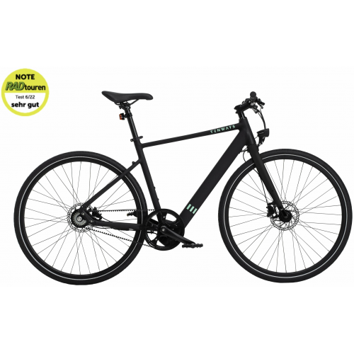 Tenways CGO600 (252 Wh), Singlespeed, Herrenfahrrad, Diamant, Modell 2022/2023, 28 Zoll 50 cm Midnight Black