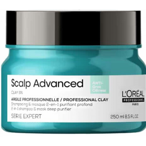 L'Or&eacute;al Professionnel Scalp Advanced Anti-Oiliness 2in1 Deep Purifier Clay 250 ml