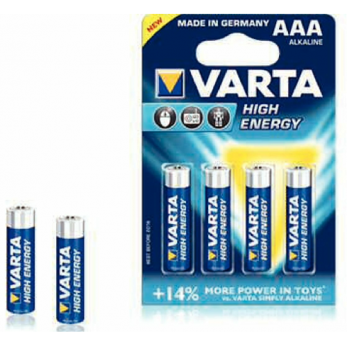 Varta High Energy Micro AAA LR03 4Stück blau