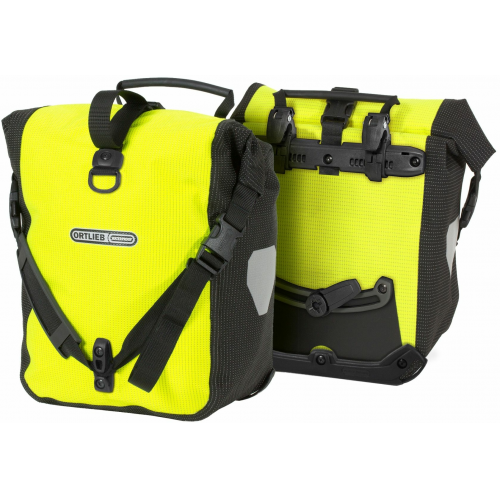 ORTLIEB Seitentaschen Paar Sport-Roller High Visibility (2x)12,5 Liter neon yellow - black reflective