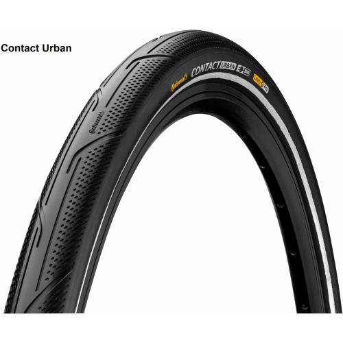 Continental PureGrip Compound - SafetyPro- Drahtreifen, 28 Zoll Contact Urban (37-622) schwarz/schwarz