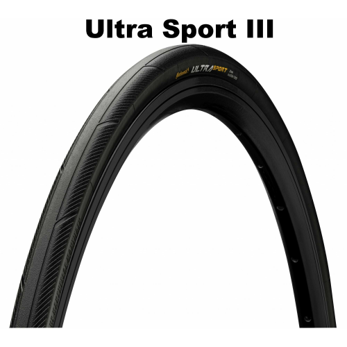 Continental PureGrip Compound - Faltreifen- 28 Zoll Ultra Sport III (23-622) schwarz/schwarz