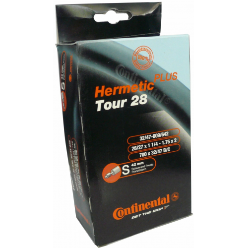 Continental Fahrradschlauch Tour 28 [700C] HermeticPlus SV schwarz