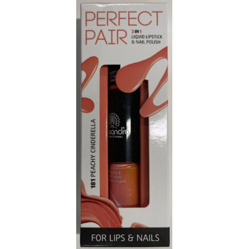 Alessandro Perfect Pair 2 in 1 Lipstick & Nail Polish 181 Peachy Cinderella 10 ml