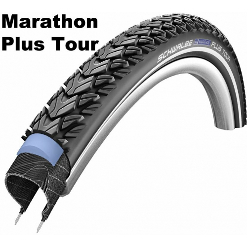 Schwalbe Performance Line - SmartGuard,28&quot; Marathon Plus Tour 37-622 schwarz/schwarz