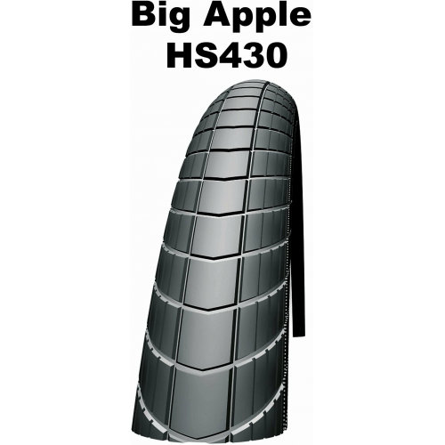 Schwalbe Performance Line, Drahtreifen- Race Guard - 24 Zoll Big Apple (50-507) schwarz/schwarz