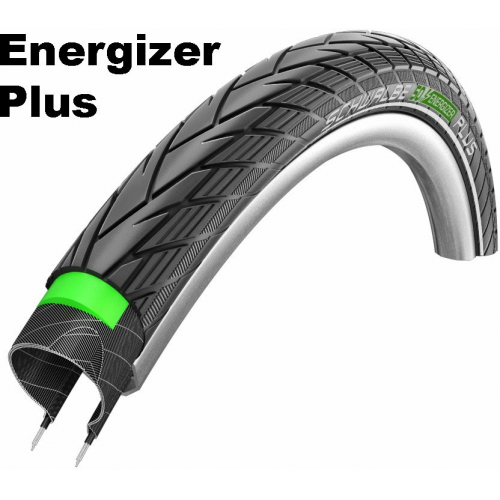 Schwalbe Performance Line - Green Guard- Drahtreifen, 26 Zoll Energizer Plus (47-559) schwarz/schwarz