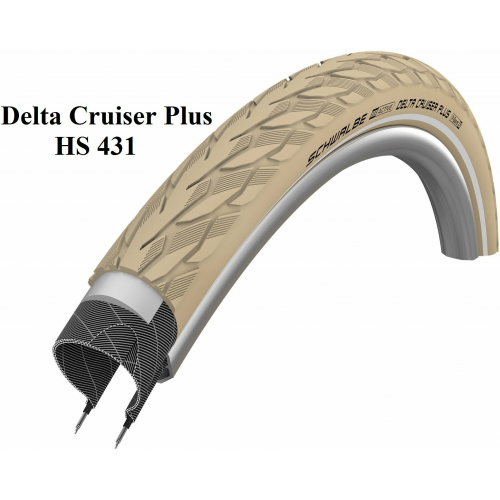 Schwalbe Active Line - Twin Skin - Drahtreifen, 26 Zoll Delta Cruiser Plus (37-590) creme/creme