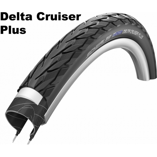 Schwalbe Active Line - Puncture Guard -Drahtreifen, 24 Zoll Delta Cruiser Plus (37-540) schwarz/schwarz