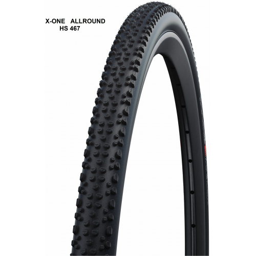 Schwalbe Evolution Line, Super Ground - Faltreifen - HS 467 - TLE - 28 Zoll X-One Allround (35-622) schwarz/schwarz